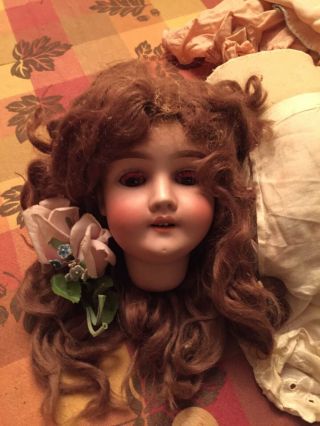 Antique Bisque Doll 26” Fresh From The Attic 2