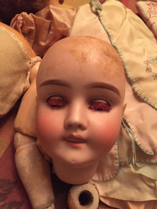 Antique Bisque Doll 26” Fresh From The Attic 3