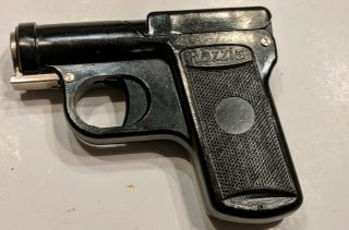 Vintage Razzia Novelty Pistol Gun Pocket Lighter Cigarette Case Germany Nos