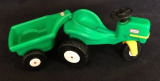 Vintage Little Tikes Place Miniature Doll House Size Tractor And Cart,  Euc