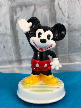 Vintage Schmid Disney Mickey Mouse Ceramic Music Box Gift Collectible