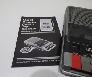 Vintage Radio Shack CCR - 81 Computer Cassette Tape Recorder 26 - 1208 3