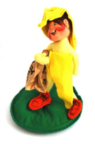 Rare Vtg 1996 Annalee Toy Doll 7 " Halloween Trick Or Treat Banana Kid