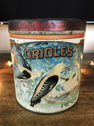 Vintage Rare Cigar Tobacco Advertising Tin Canister – Orioles