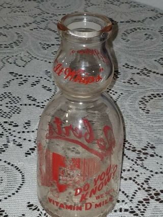 Vintage Roberts Milk Bottle 