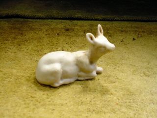 Excavated Vintage Unpainted Bisque Deer For Doll House Age Feve 1890 Art 12139