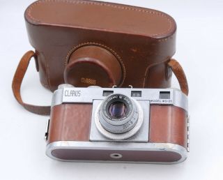 Vintage Clarus Model Ms - 35 35mm Camera W/ Wollensak 50mm Lens