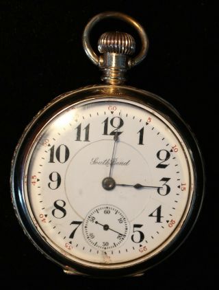 South Bend Pocket Watch Size 18 Stem Wind Lever Set Yellow Gold Filled