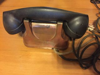 Vintage Antique Copper Desk Phone Telephone Bakelite Rotary Dial 2