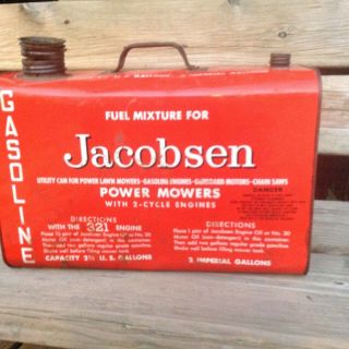 Vintage Jacobsen Power Mowers Gas Can From 1940 