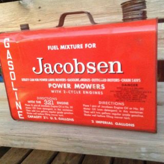 Vintage Jacobsen Power Mowers Gas Can from 1940 ' s 2