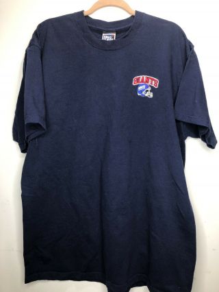 Vintage Pro Player Nfl York Giants T Shirt Mens Embroidered Logo Size Xl