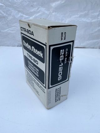 Tandy Trs - 80 Ctr - 80a Vintage Computer Cassette Program Recorder / Player
