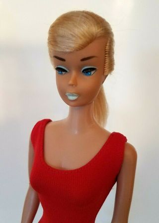 Vintage Blonde Swirl Ponytail Barbie 1964 Vintage Stand Vintage Swimsuit
