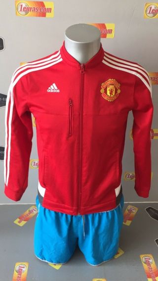 Adidas Boy Manchester United Jacket Track Top Jumper Pullover L 160
