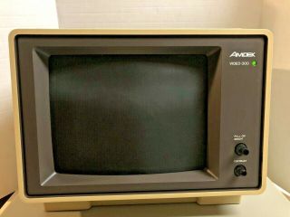 Vintage 1984 Amdek Video 300 12 " Green Screen Crt Monitor