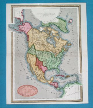 1848 Unusual Map Texas Republic California In Mexico United States