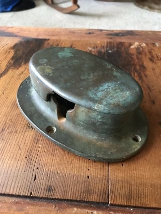 Vintage Bronze/brass Oval Anchor Chain Pipe Deck Flange 4 1/2 X 6 1/2