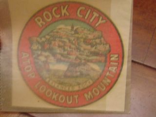 Vintage Travel Decal Rock City Atop Lookout Mountain