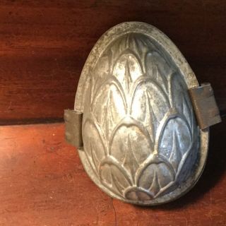 Antique Vintage Metal Easter Two Sided Decorative Egg/chocolate Mold Germany