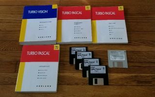 Borland Turbo Pascal For Dos 7.  0 Includes Floppies,  Manuals - All