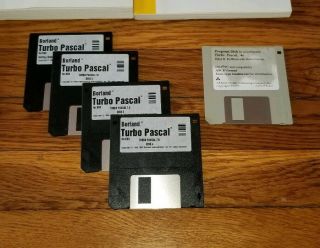 Borland Turbo Pascal for DOS 7.  0 Includes Floppies,  Manuals - All 2