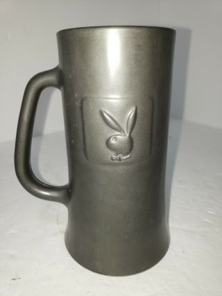 Vintage Playboy Beer Mug Raised Bunny Logo - Clear Glass Bottom 2