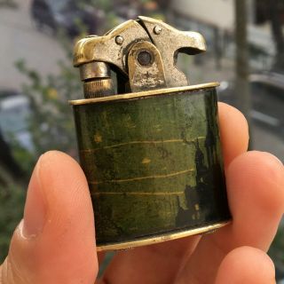 ANTIQUE VINTAGE DERBY SEMI AUTOMATIC PETROL LIGHTER FRANCE RARE FOR REPAIR 2