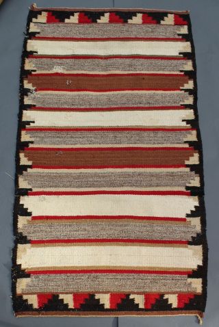 Antique Early 20thc Native Western American Navajo Indian Wool Rug,