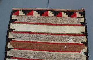Antique Early 20thC Native Western American Navajo Indian Wool Rug, 2