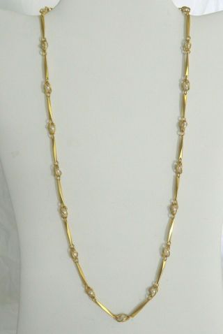 Vintage Signed Anne Klein Faux Pearl And Gold Tone Necklace 23 "