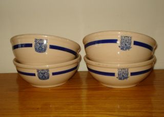 Set Of 4 Vintage Jackson China Soup Cereal Bowl Bob Jones University