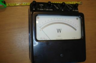Vintage Laboratory Standard Ac Dc Watt Meter In