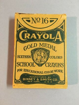 Vtg Crayola Gold Medal No 16 Binney & Smith Co York Color School Crayons Vtg