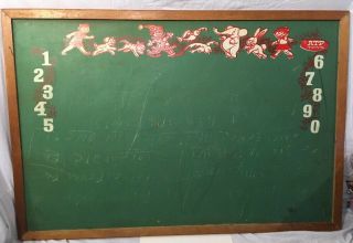 Vintage 1950’s Atf Double Sided Chalkboard,  25x37 Frame,  Rare