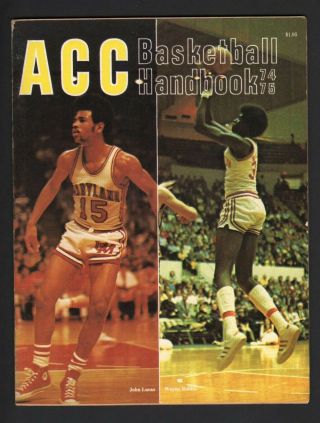 1974 - 75 Atlantic Coast Conference Basketball Yearbook Program