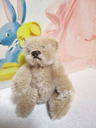 Vintage Mohair German Miniature Teddy Bear - Steiff Schuco Style Stuffed Animals