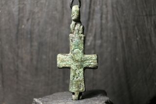 Ancient Viking Bronze Orthodox Encolpion,  Christian Pendant,  9th - 11th century AD 2