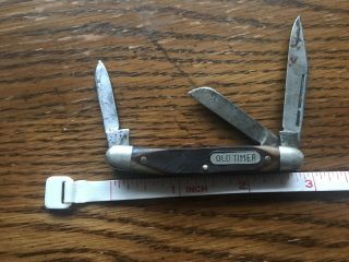 Vintage Schrade Miniature Old Timer Pocket Knife 3 blade 2