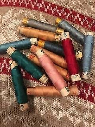 A Selection Of Vintage/antique Silk Sewing Thread