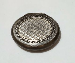 Vintage Sterling Silver Germany Oval Pill Box