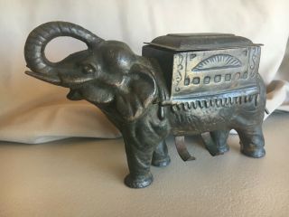 25 Vintage Cast Iron Figural Elephant Cigarette Dispenser Tobacco