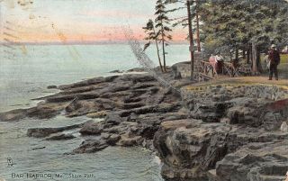 Postcard Me Bar Harbor Maine Shore Path Vintage Posted 1907 Pc By Tuck
