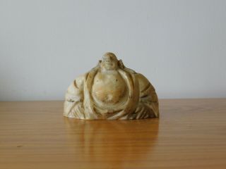 Vintage Antique Chinese Marble Hand Carved Buddha Figure