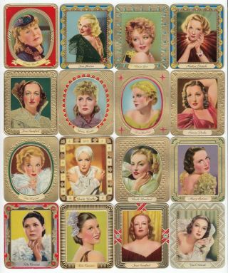 200 Aurelia Tobacco Cards 1936 Jean Harlow Greta Garbo Rita Hayworth Ida Lupino