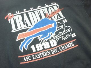 Vintage 1990 Buffalo Bills Afc East Champs Div Champs Sweatshirt Size Mens Xl