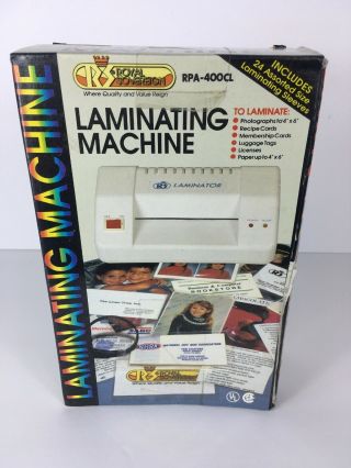 Royal Sovereign Vintage 1993 Laminating Machine Rpa - 400cl W/ Paper