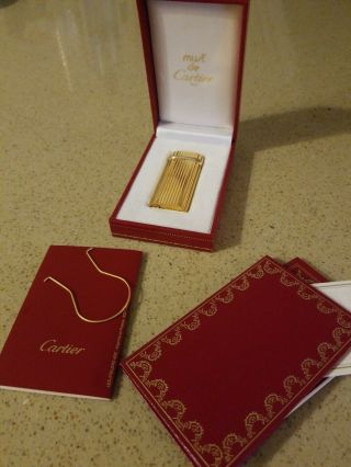 Trinity Les Must De Cartier Paris Gold Plated Lighter