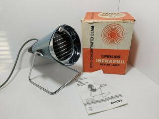 Vintage 1960s Philips Infraphil Health Lamp Infra Red Heat Lamp Hp 3609