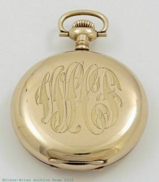 Illinois Pocket Watch,  Burlington,  19 Jewels,  16 Size,  Odd Fellows Case - Rf35087